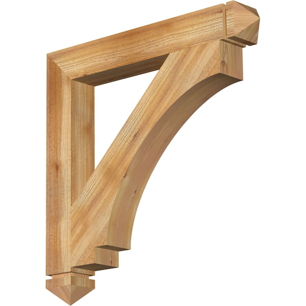 Ekena Millwork Imperial Arts & Crafts Rough Sawn Bracket, Western Red Cedar, 4"W x 30"D x 30"H BKT04X30X30IMP03RWR - main